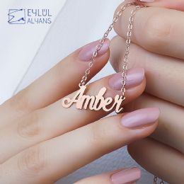 Amber Name Necklaces